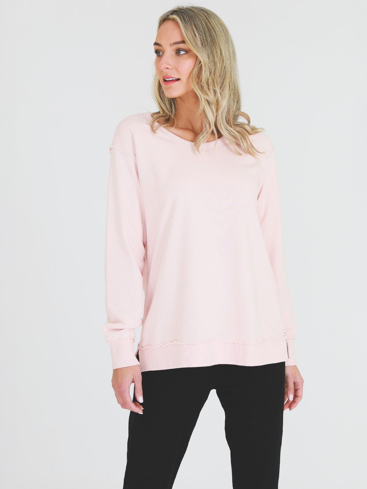pink oversized sweatshirt #color_misty rose