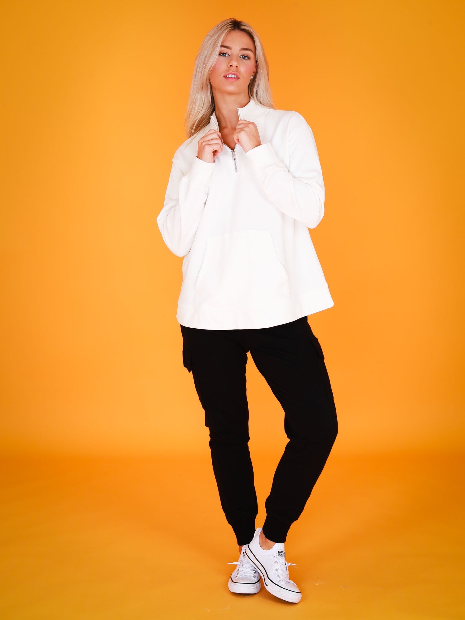 half zip jumpers #color_white