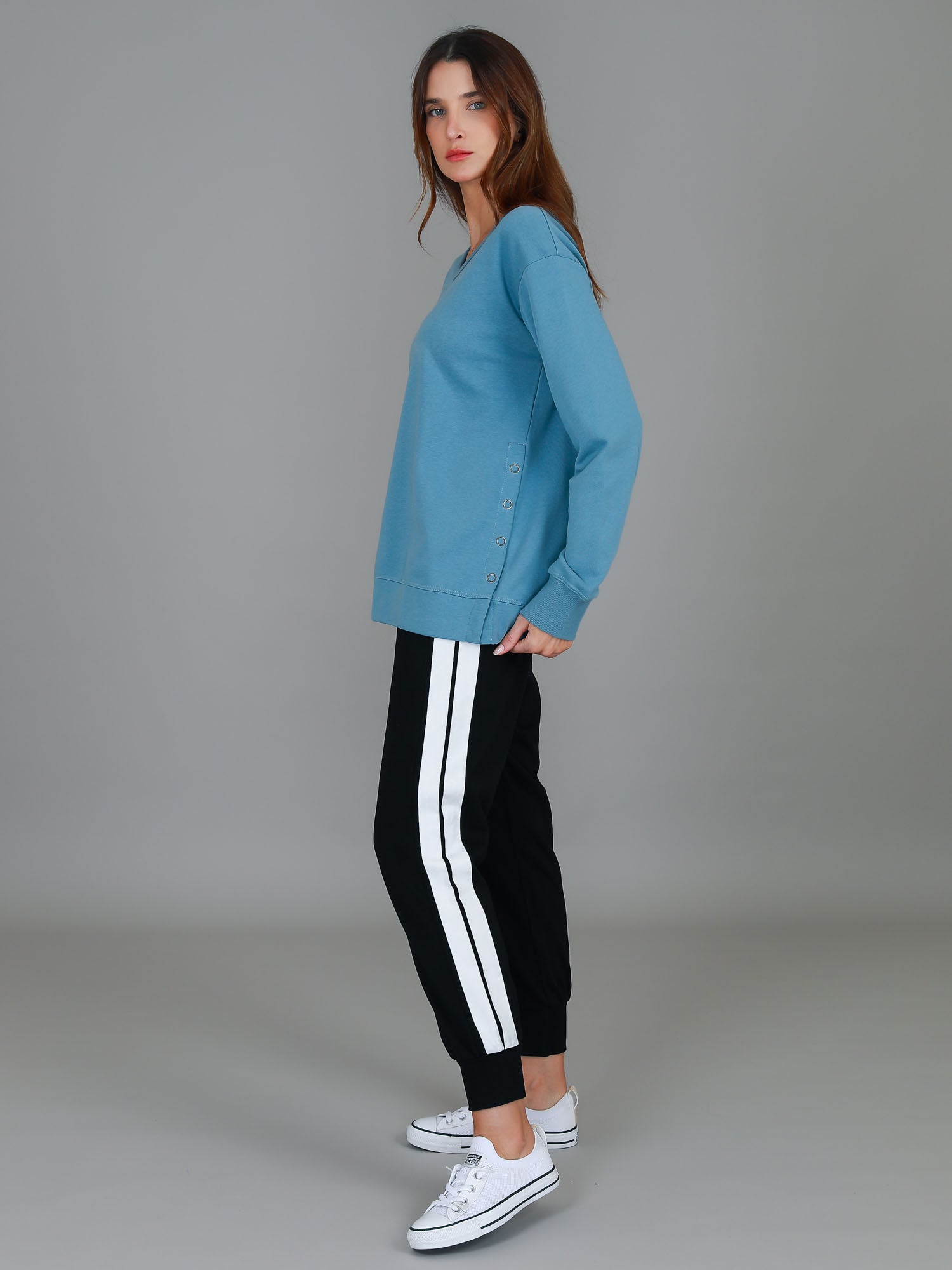 ladies tracksuit #color_oceana blue