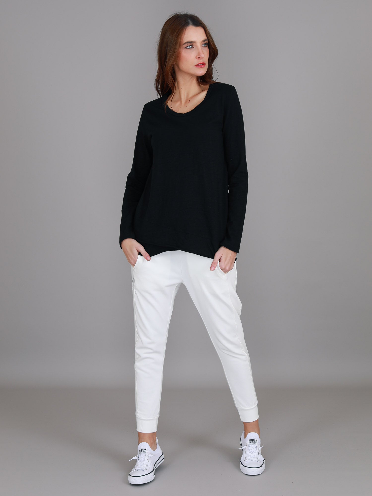 black long sleeve shirt #color_black