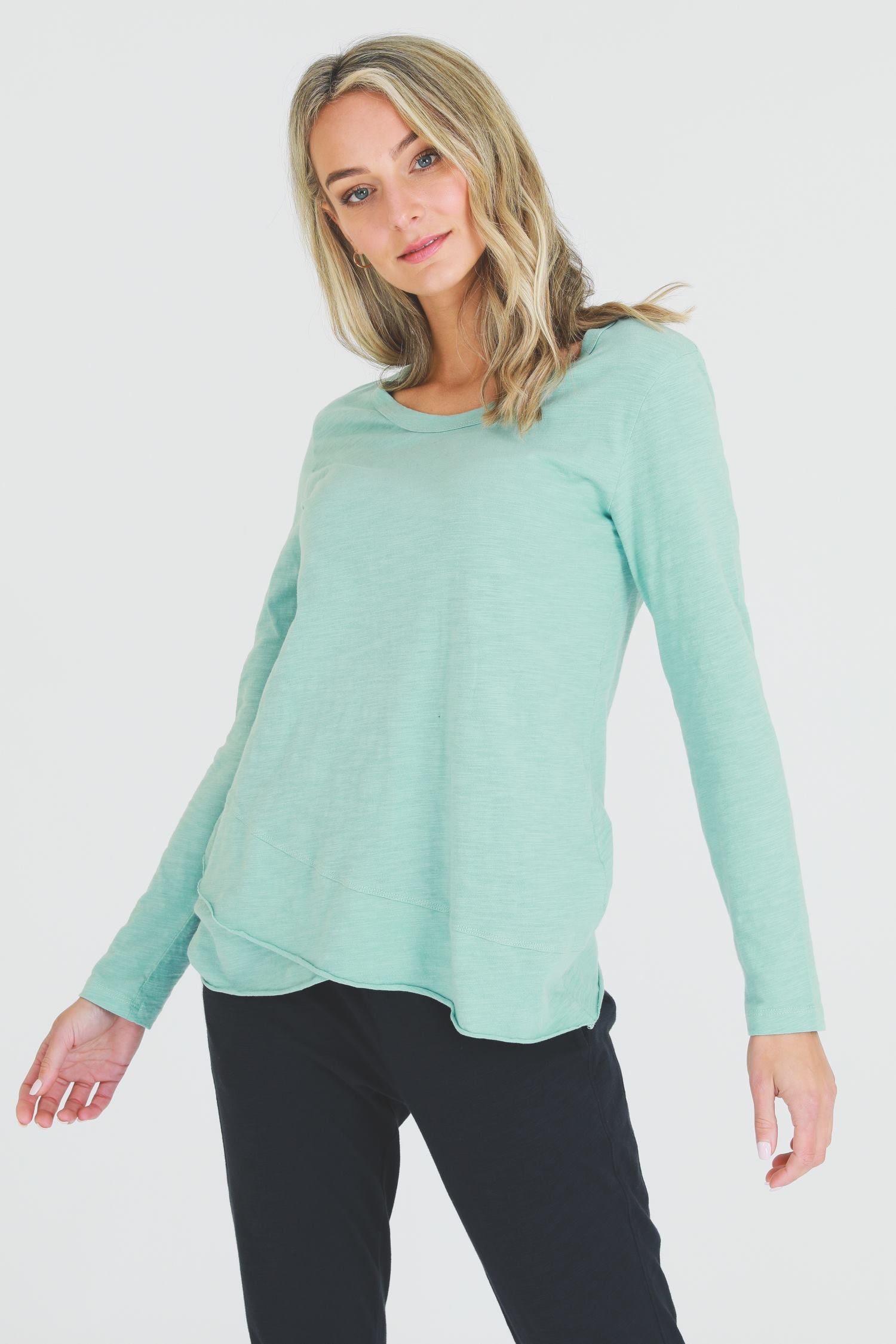 green t shirt women's #color_light sea green