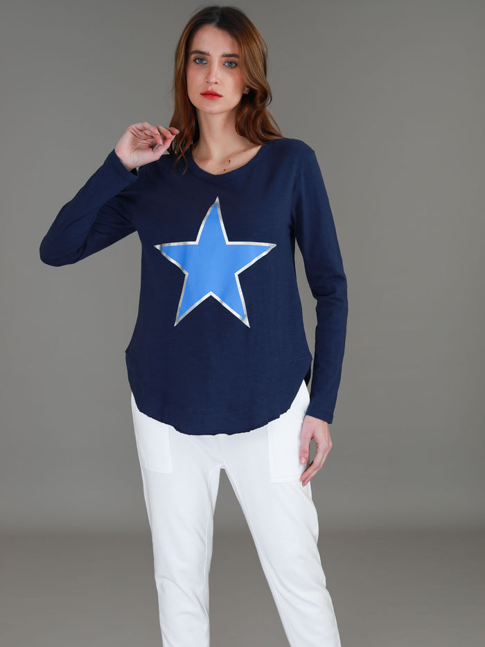 Wonder Silver Star Long Sleeve T Shirt (Sale)