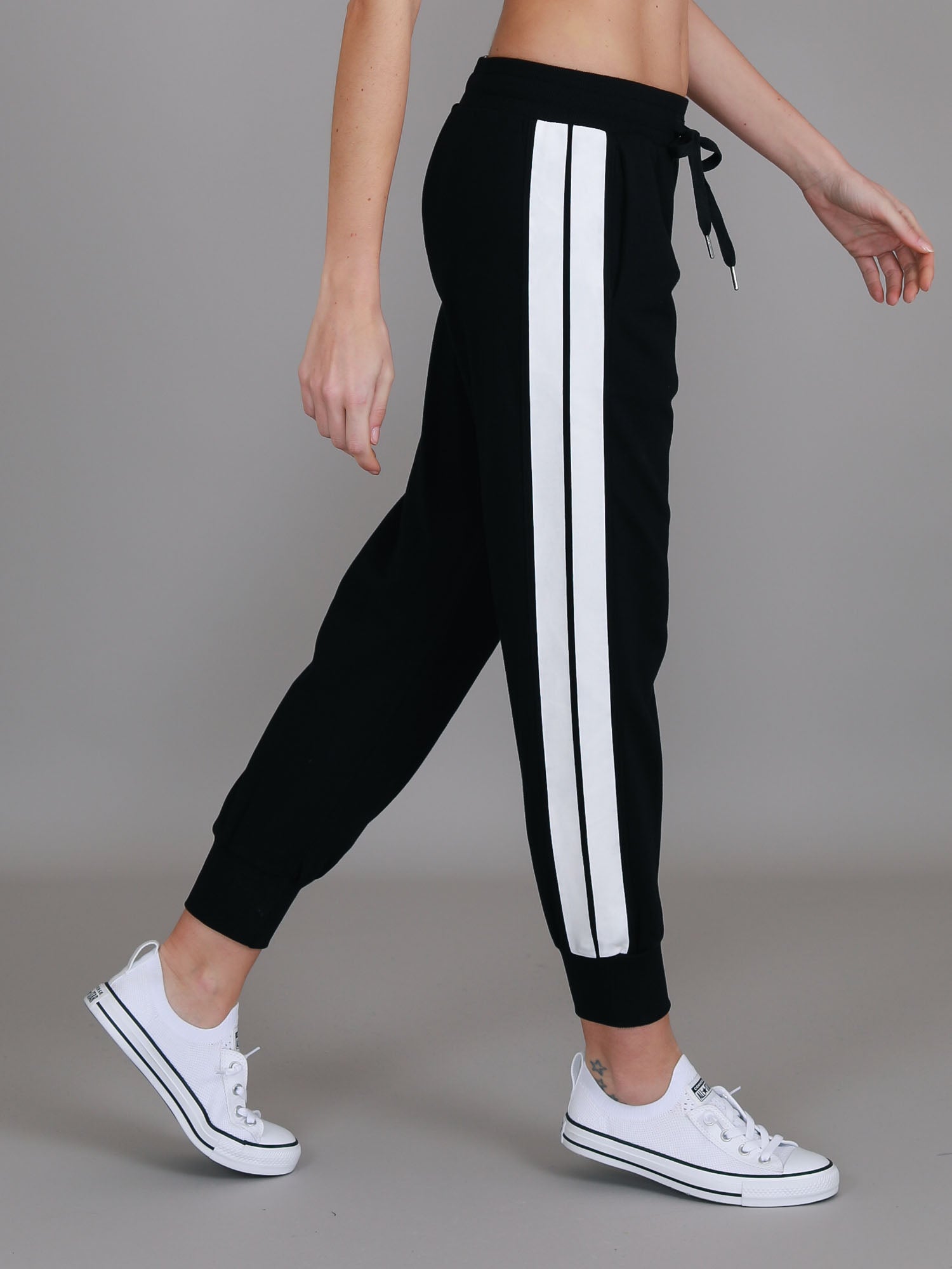 Longford Side Stripe Sweatpants Black Sweatpants