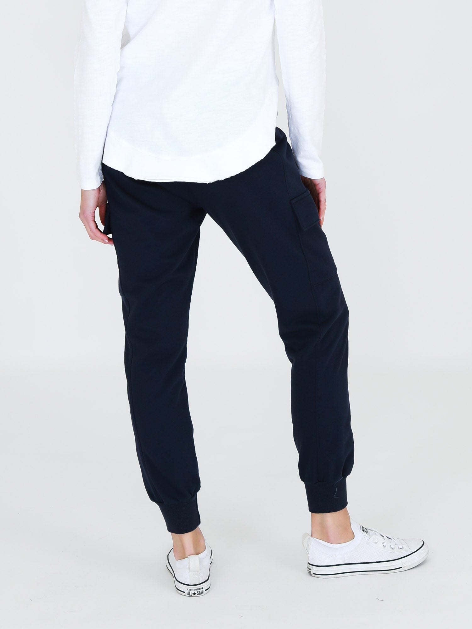 women's black track pants #color_ink
