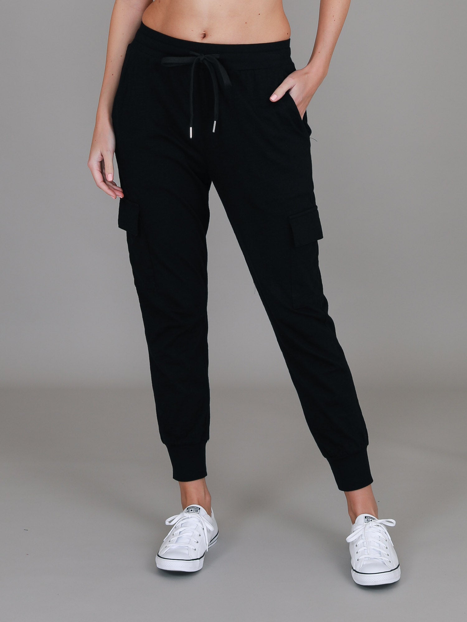 cargo track pants #color_black
