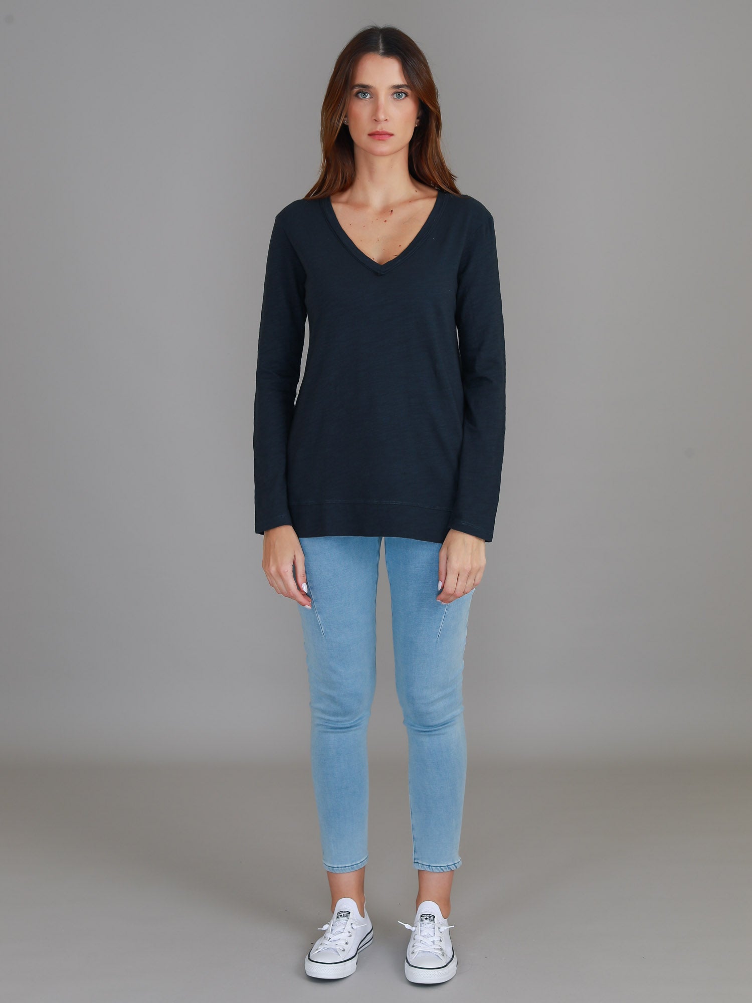 v neck t shirts ladies #color_ink