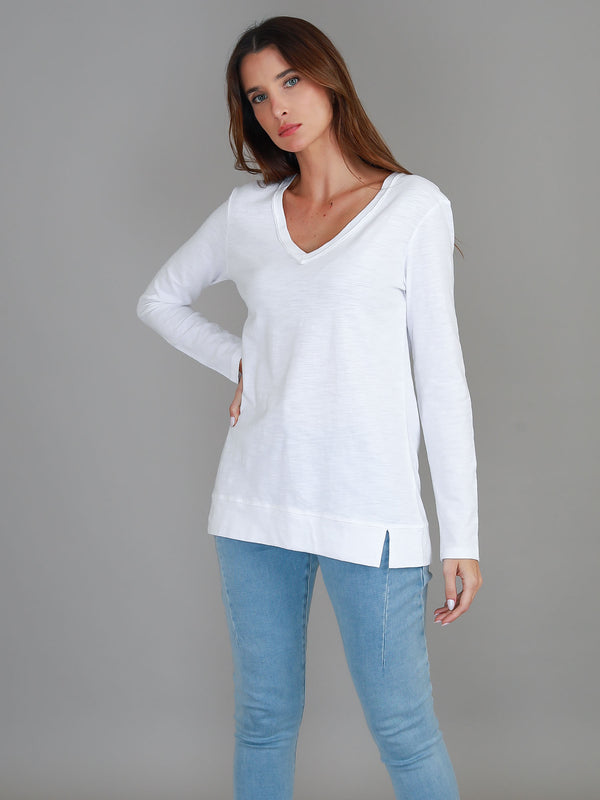 Leah V Neck Long Sleeve T Shirt