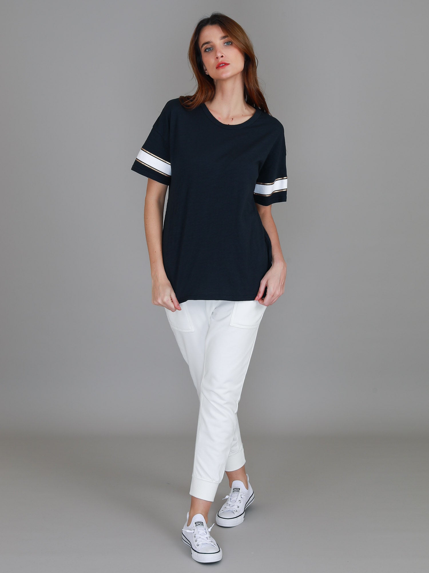 women's oversized boyfriend t-shirt #color_ink
