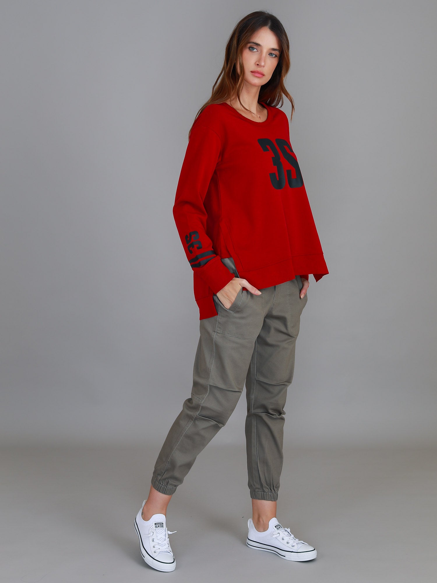 bright red top #color_goji red