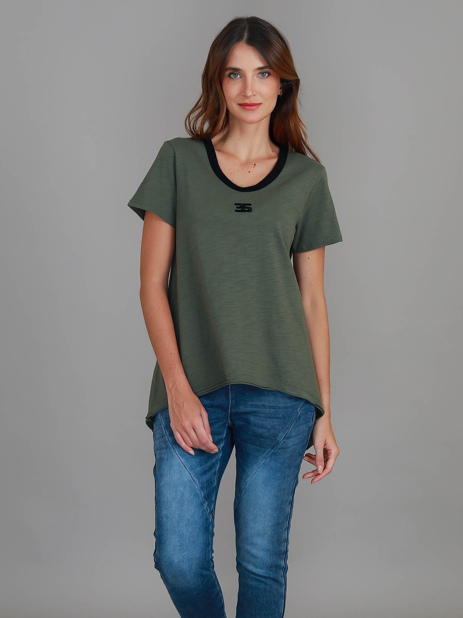 best womens vneck tshirts #color_khaki