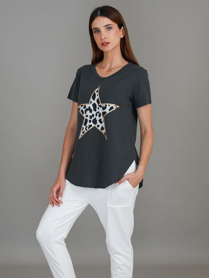 Alice Leopard Star Print T Shirt