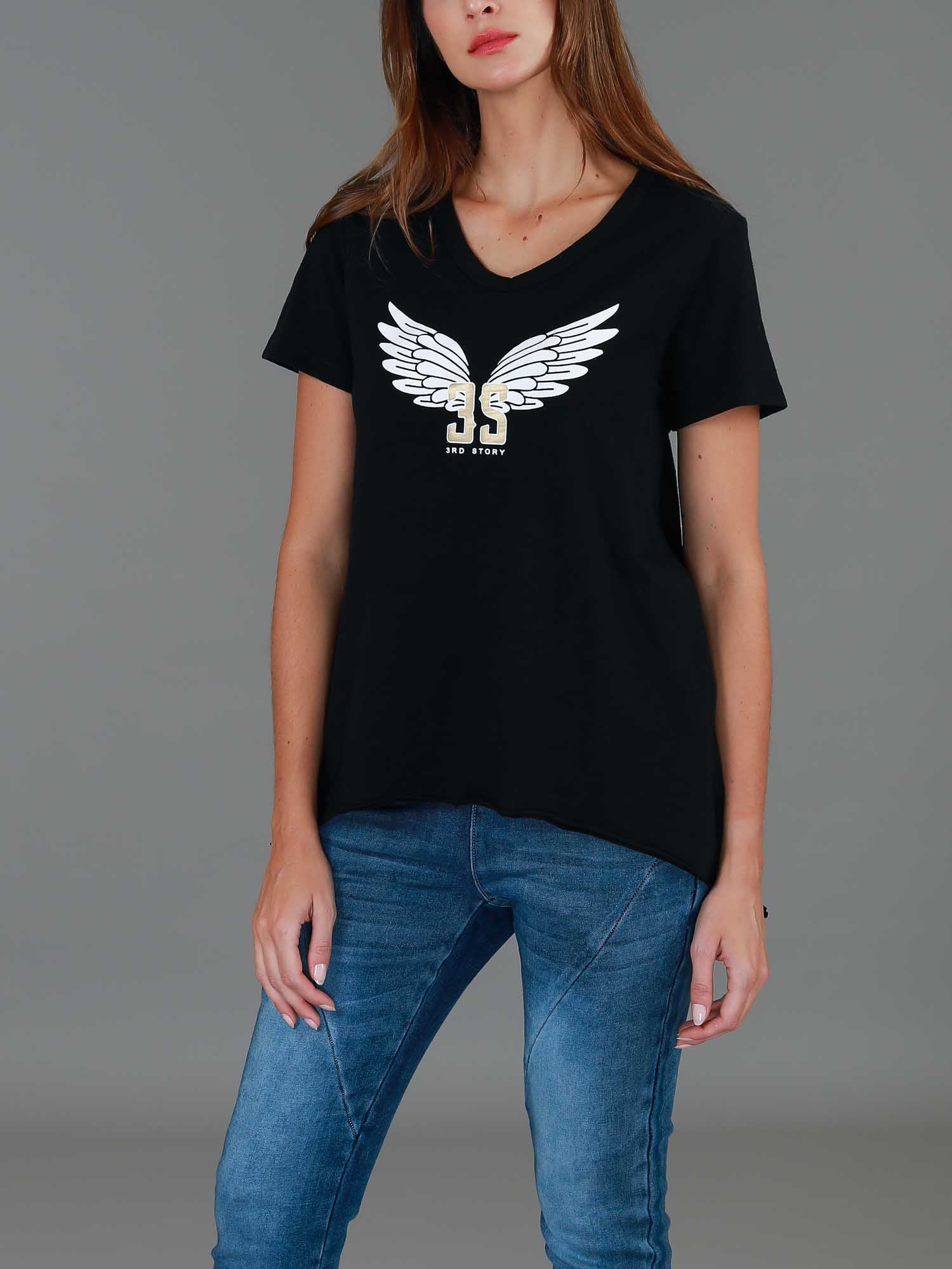 short t shirt for women #color_black