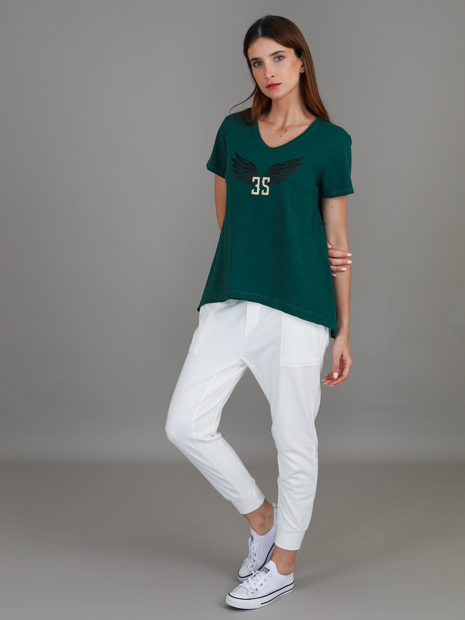 green graphic t shirt #color_emerald green