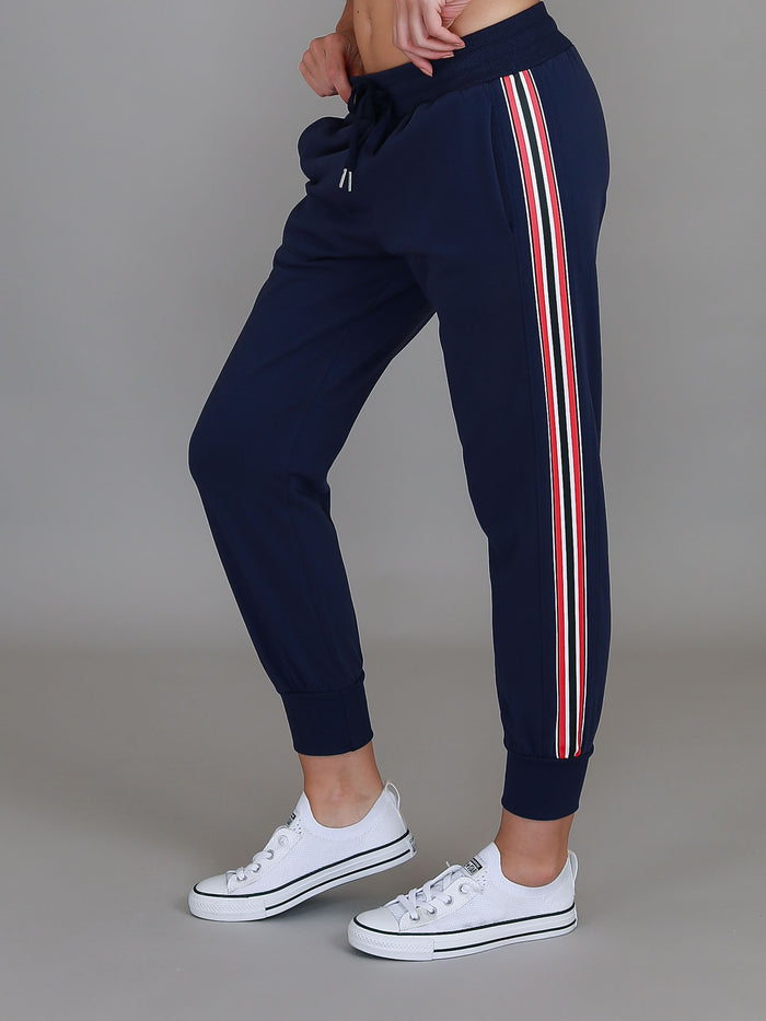Thea 3S Stripe Tapered Sweatpants