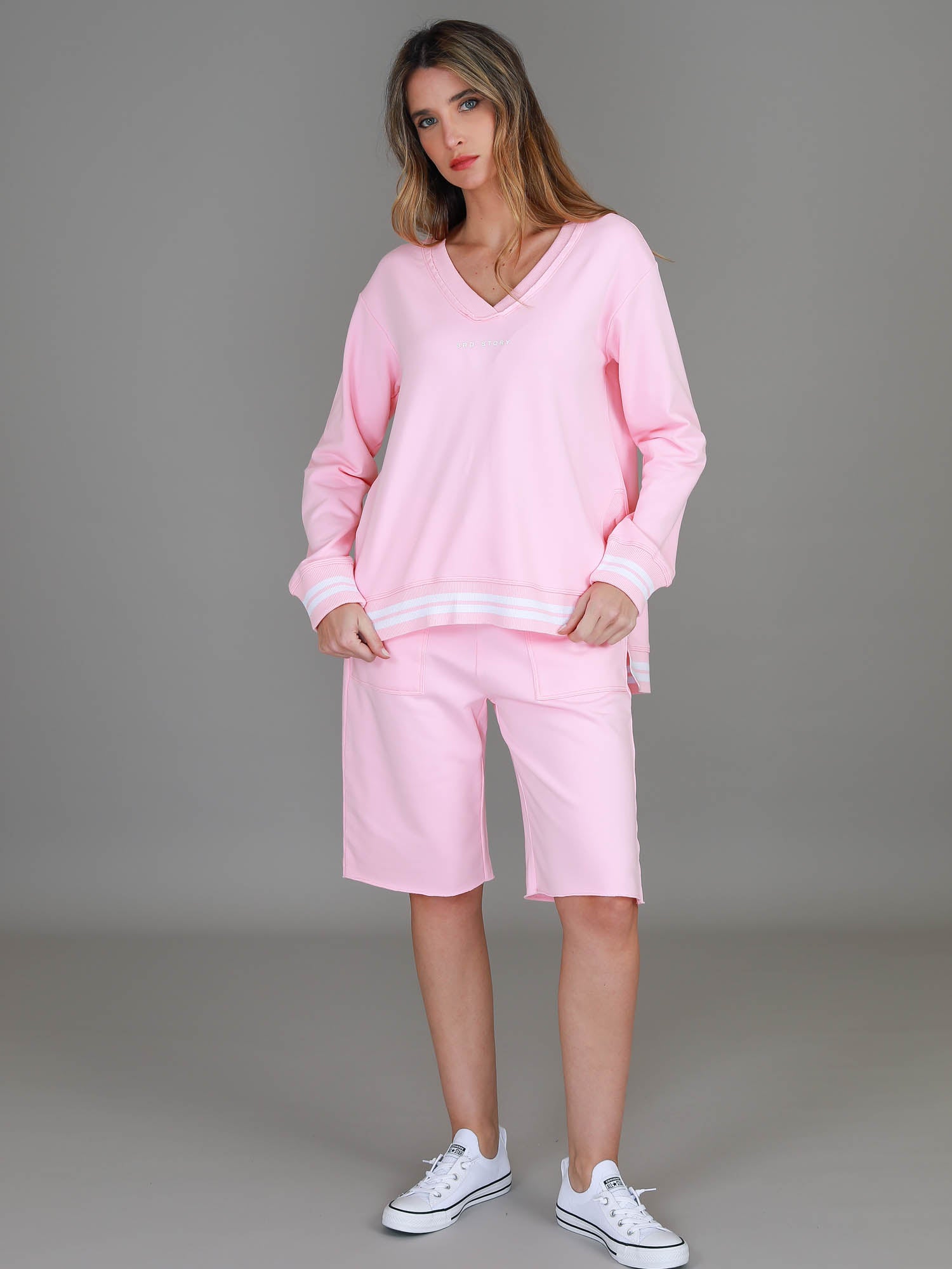 women's matching sets #color_powder pink