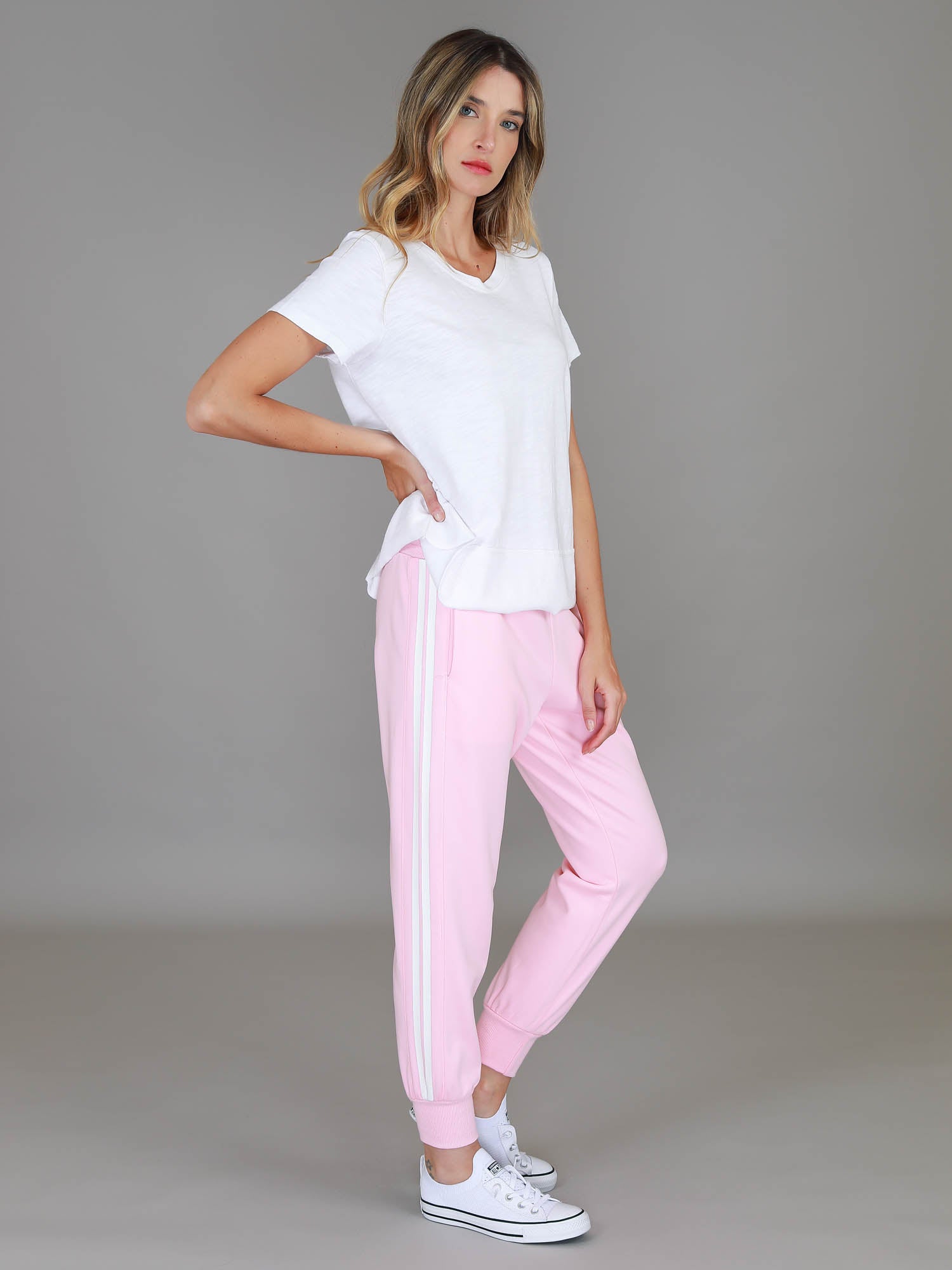 light pink track pants #color_powder pink