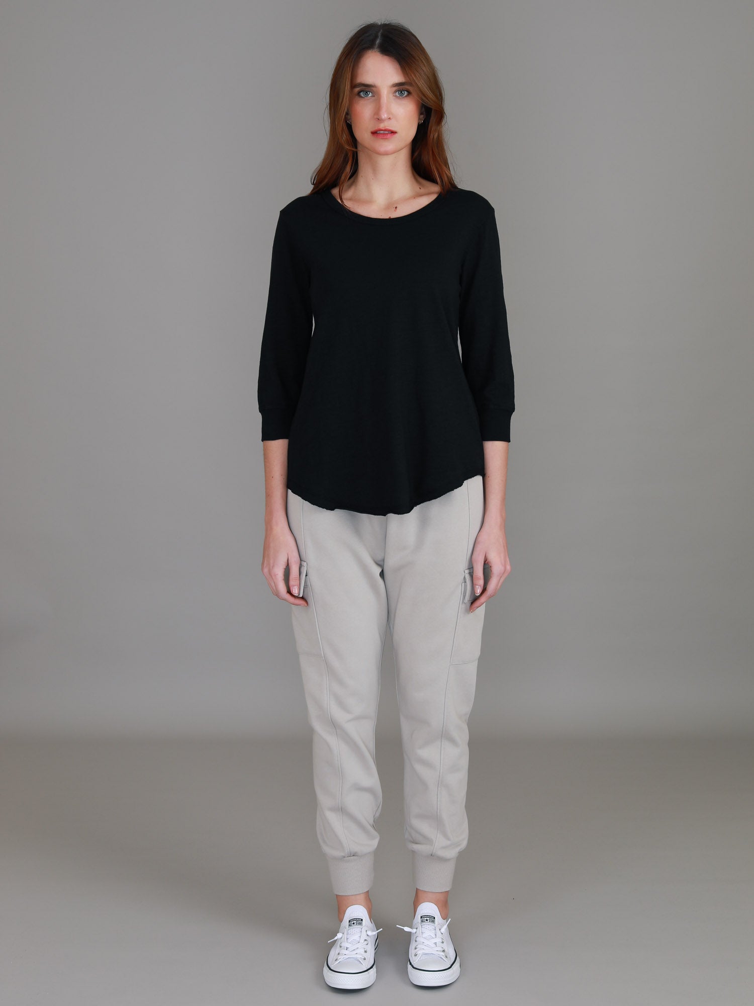 3/4 tops for ladies #color_black