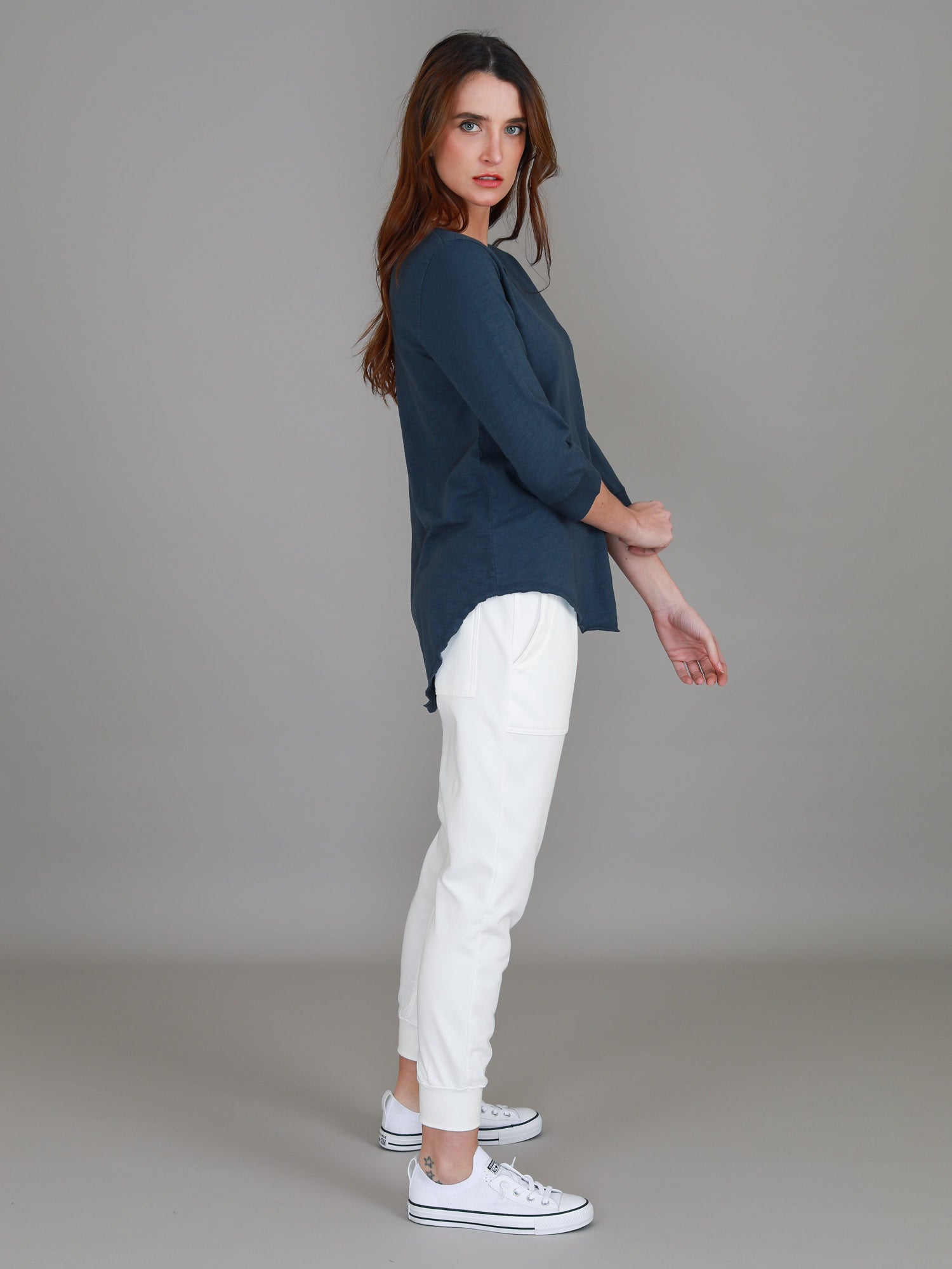3/4 sleeve womens tops #color_indigo