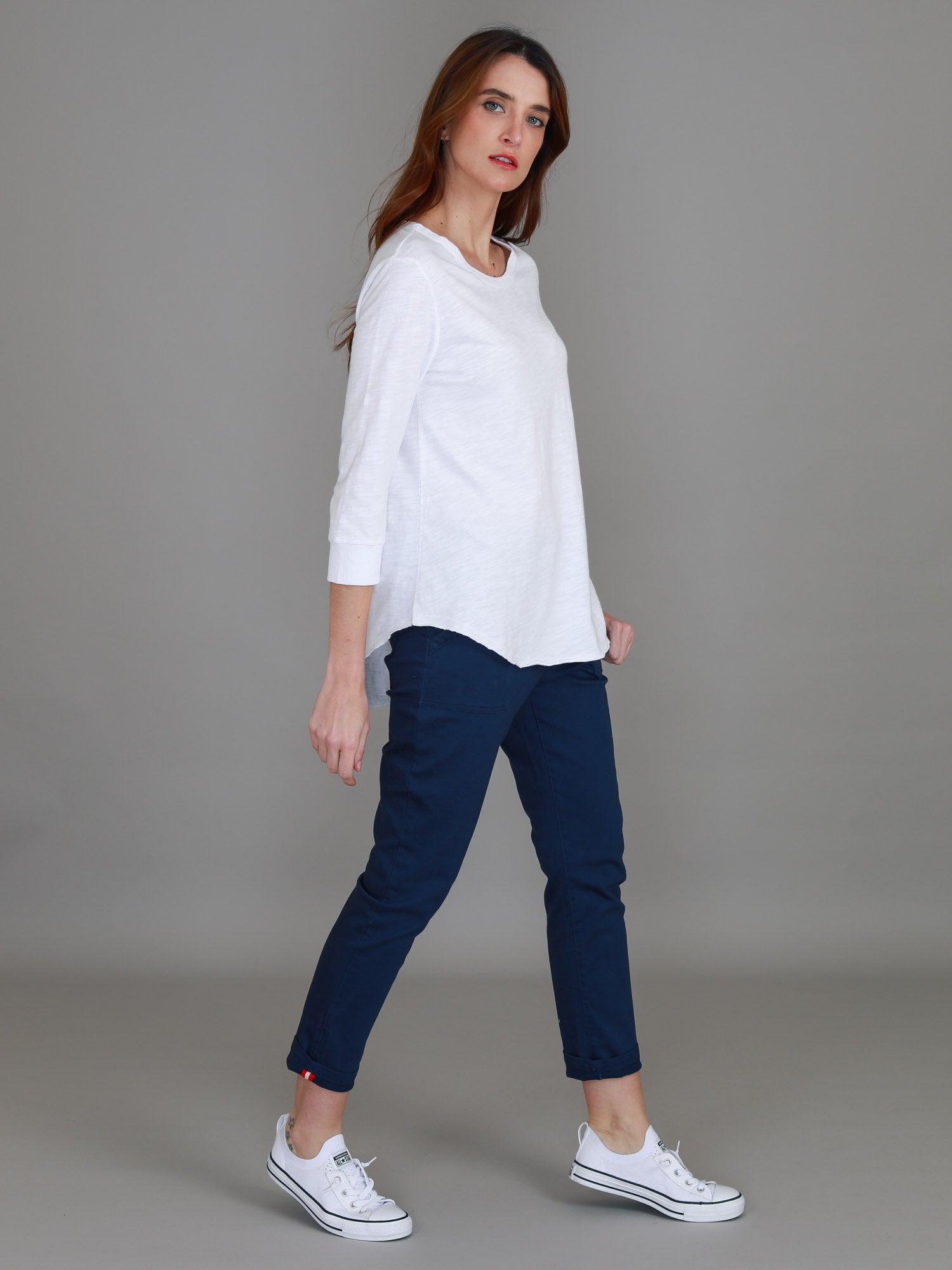 3/4 sleeve cotton tops australia #color_white