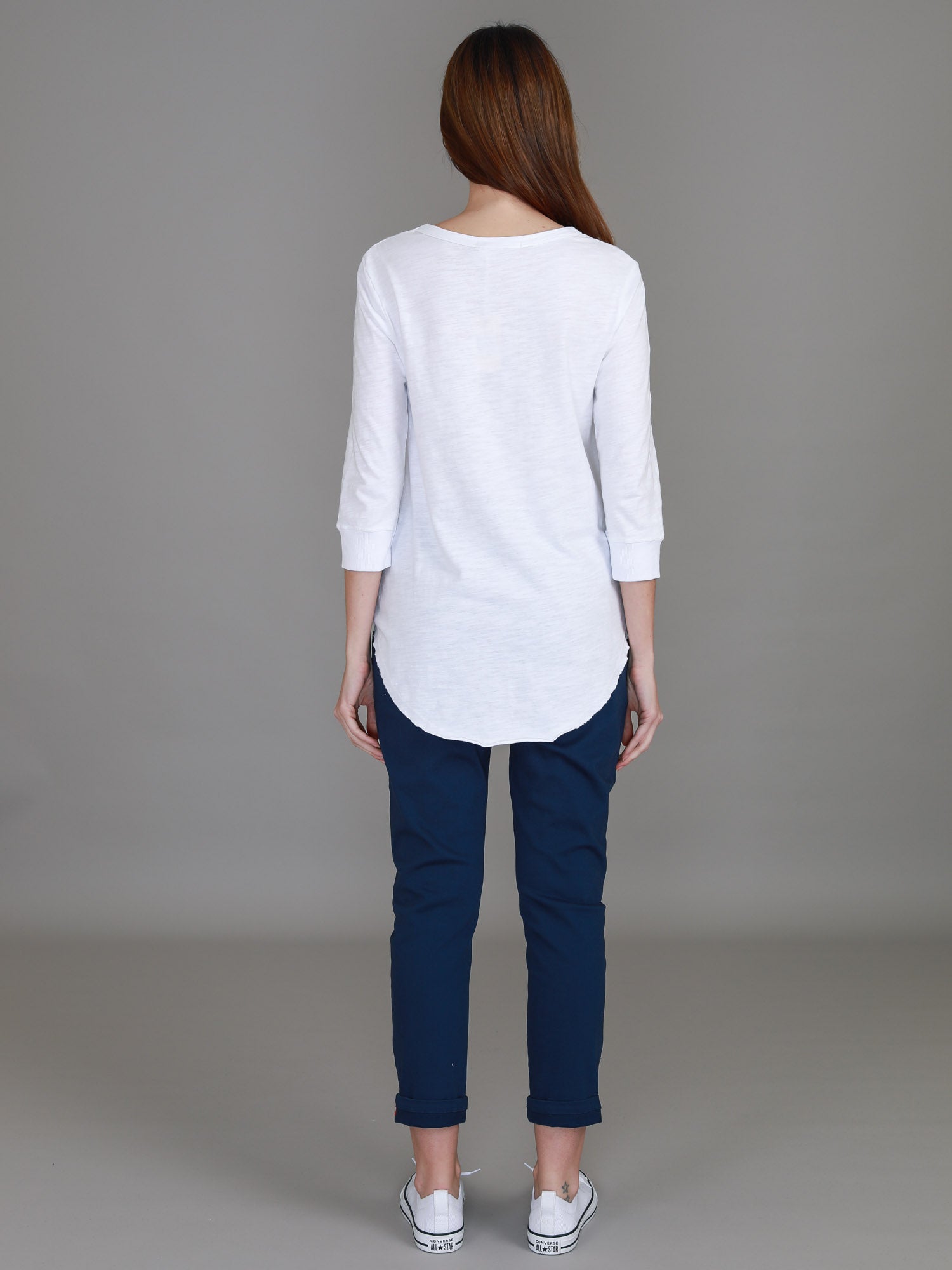 ladies 3/4 sleeve tops #color_white