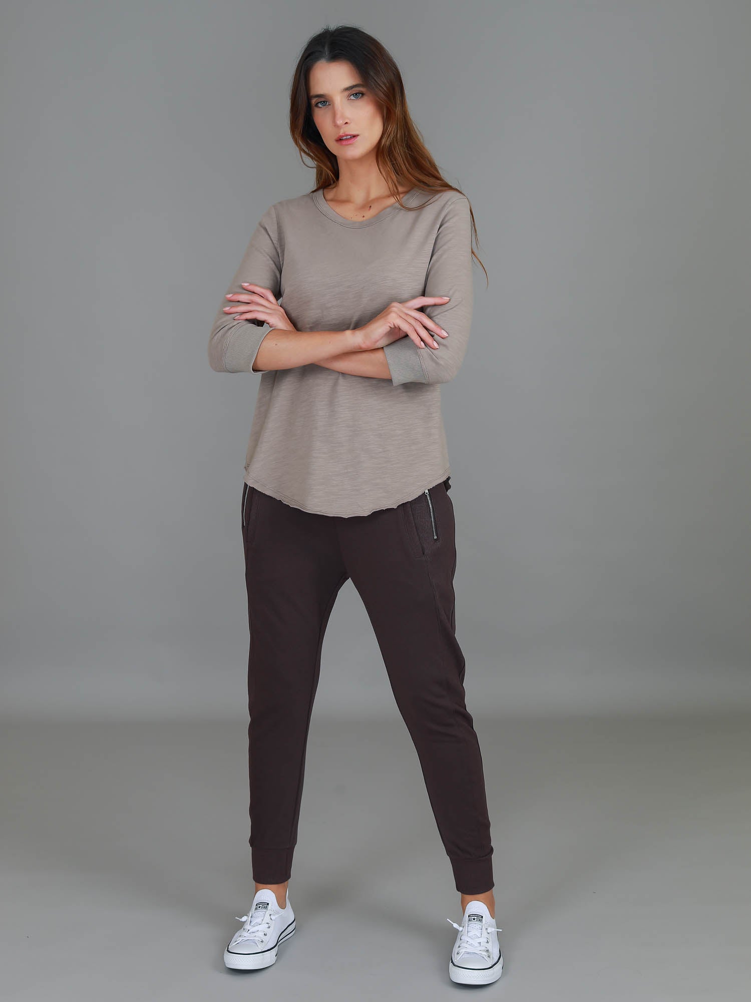 3/4 sleeve tshirt #color_latte