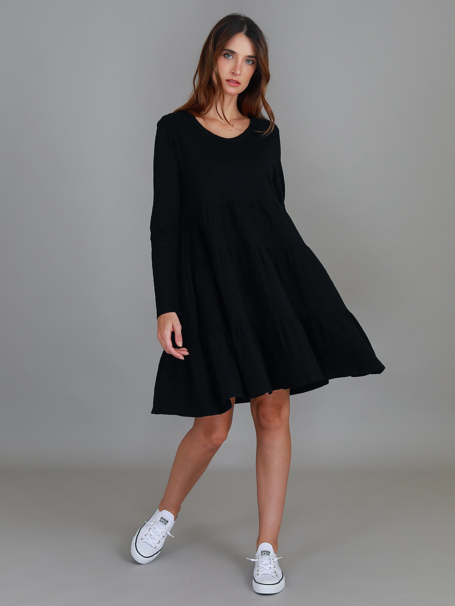 long dress with sleeves #color_black