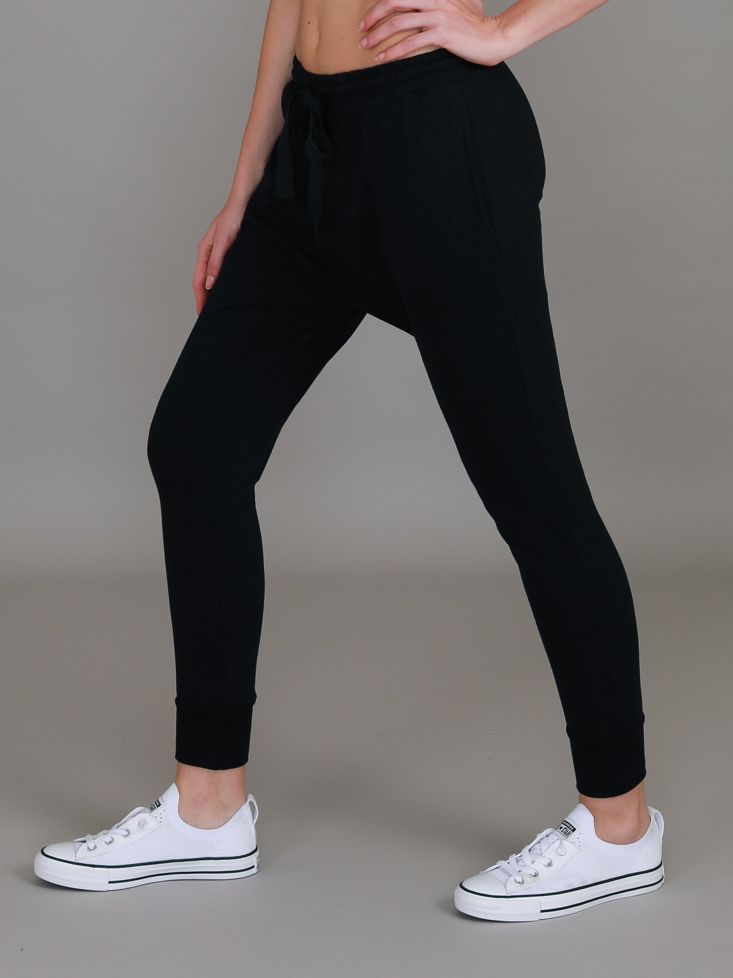 Tessa Jogger Pants Shop Black Navy Pull on Pants Style