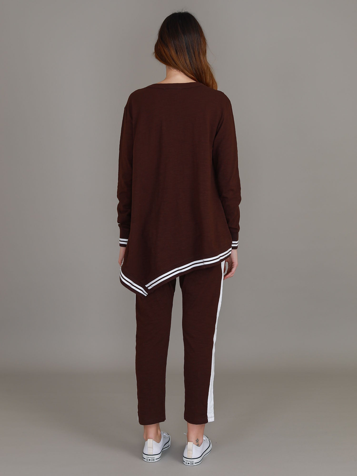 brown long cardigan #color_cocoa