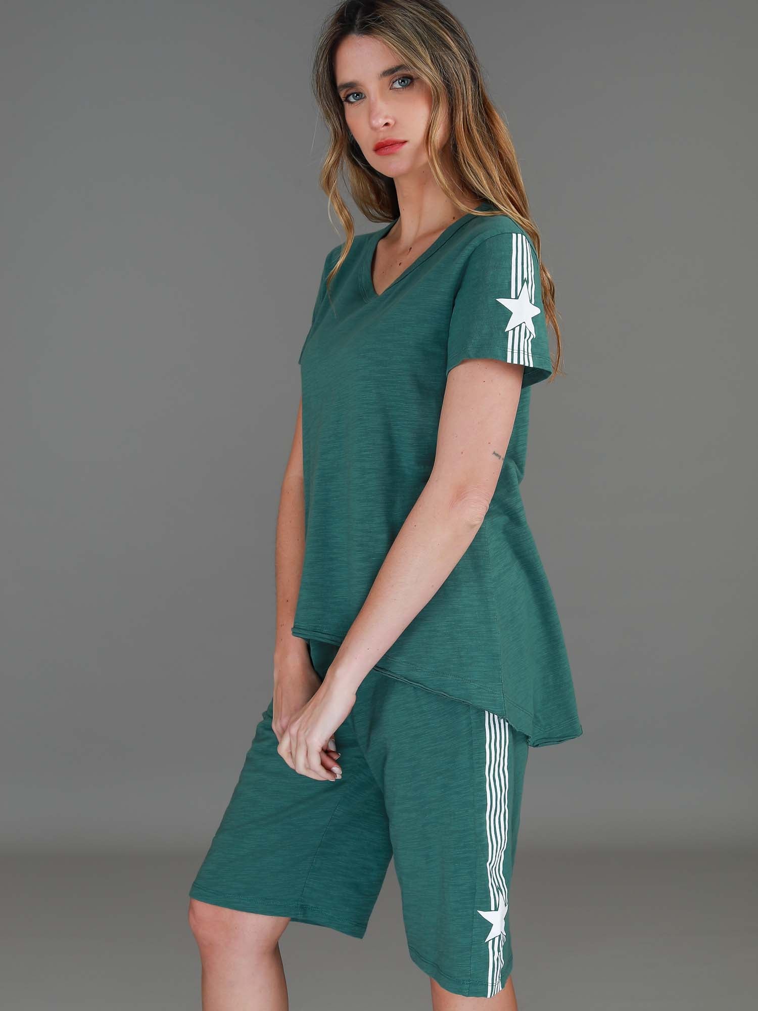 green oversized shirt #color_evergreen