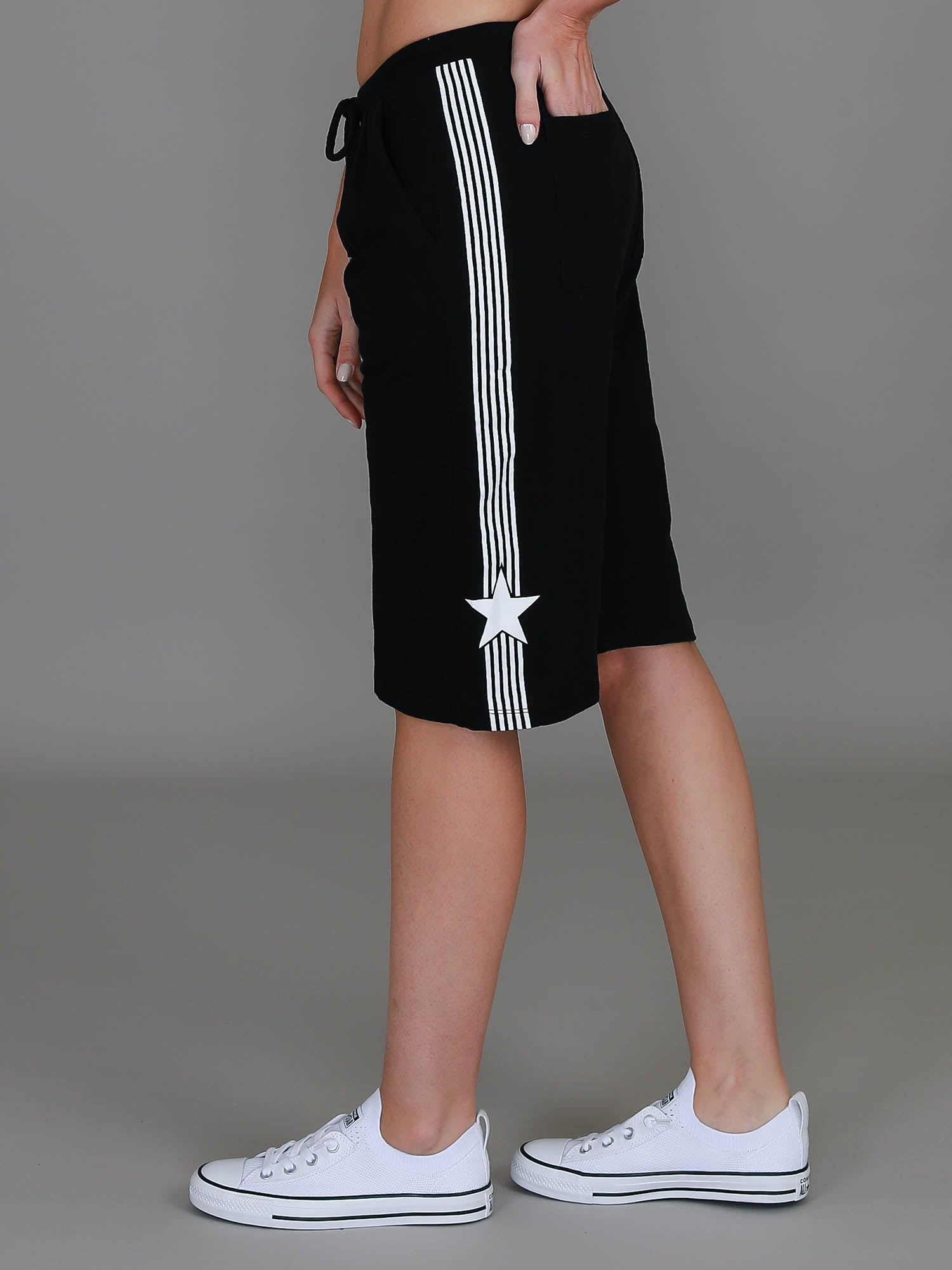 black women's shorts #color_black