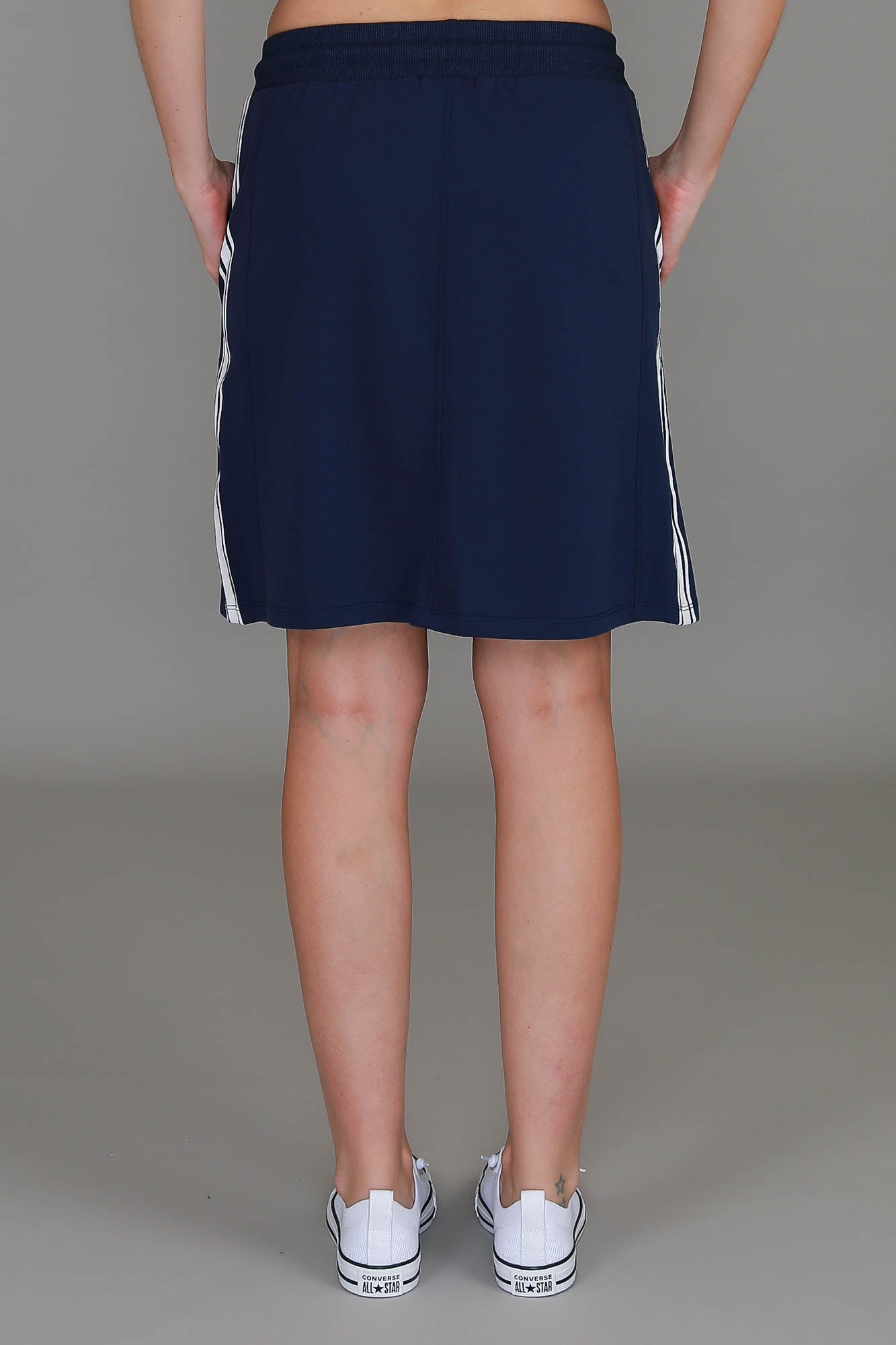 navy cotton skirt #color_ink