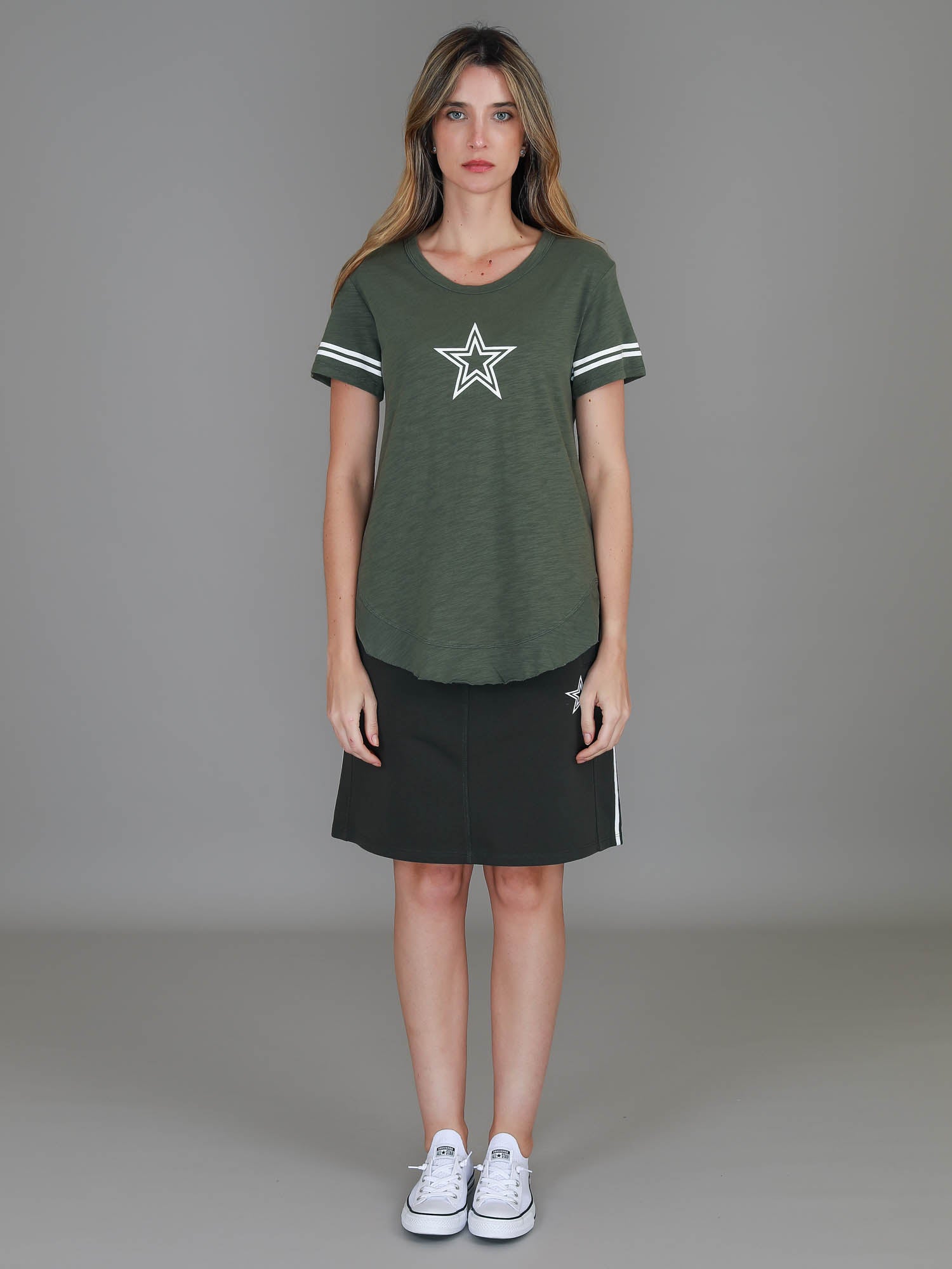 white and green top #color_khaki