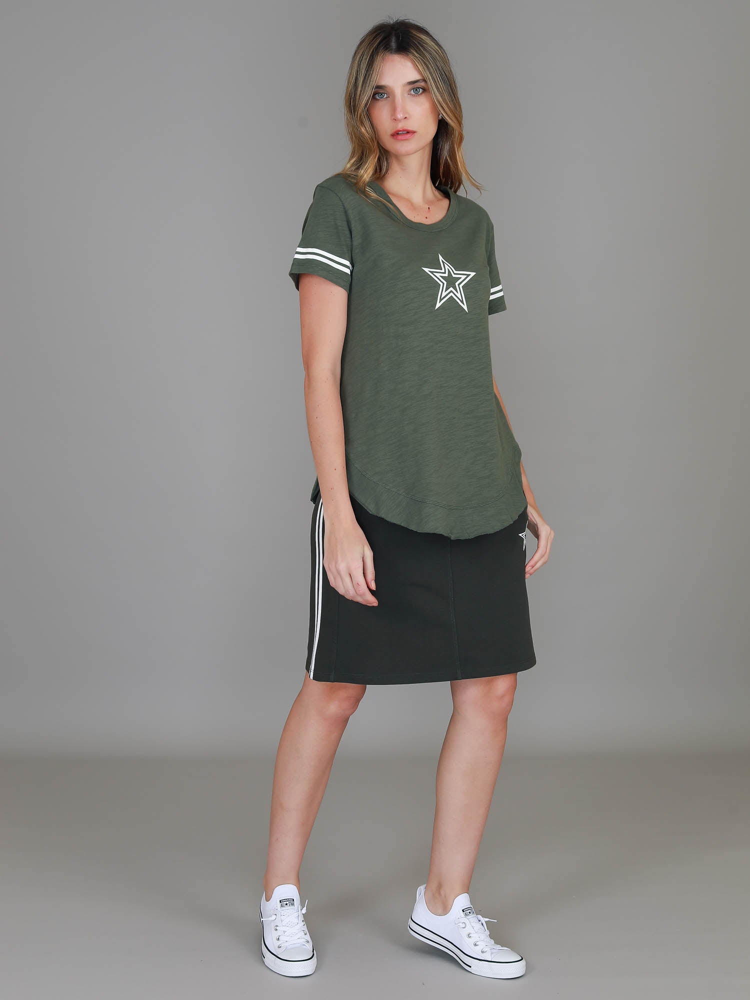 women's green top #color_khaki