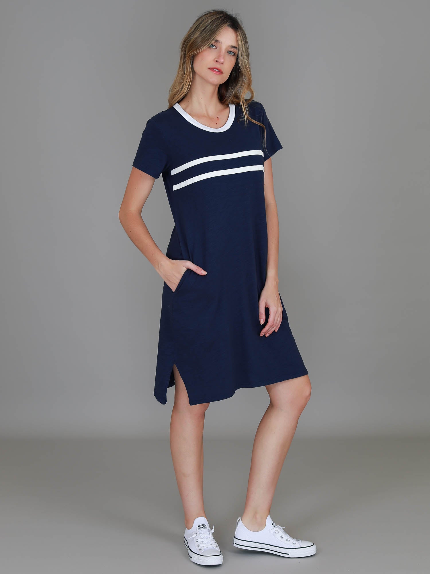Charlene Stripe T Shirt Dress