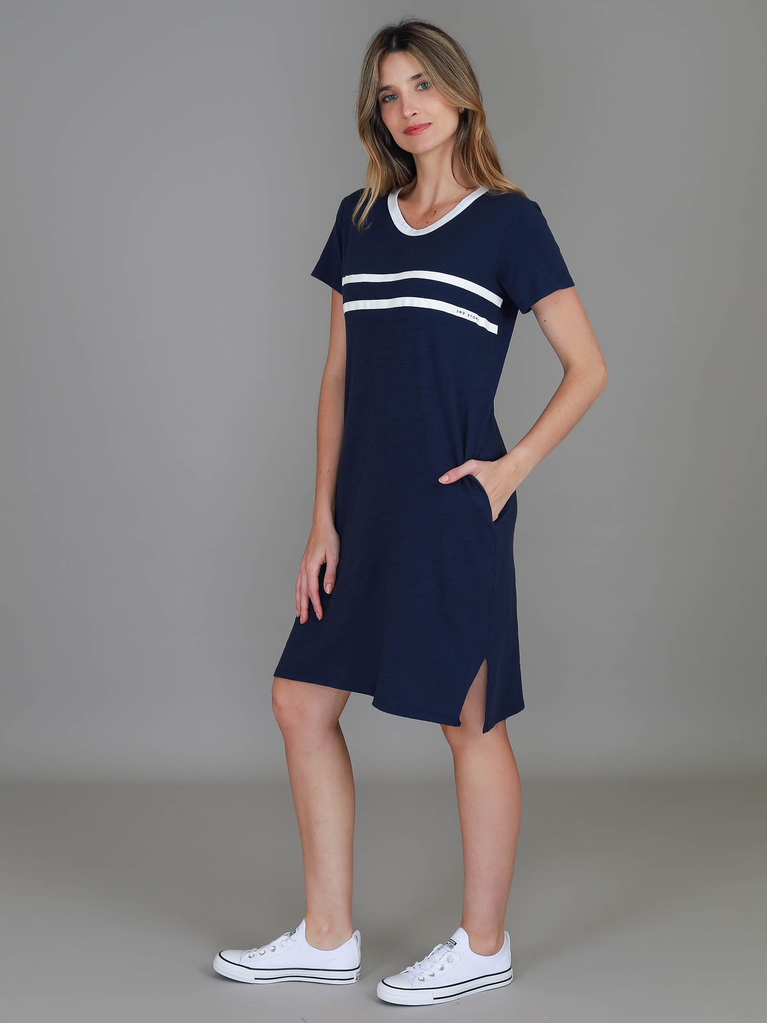 Charlene Stripe T Shirt Dress