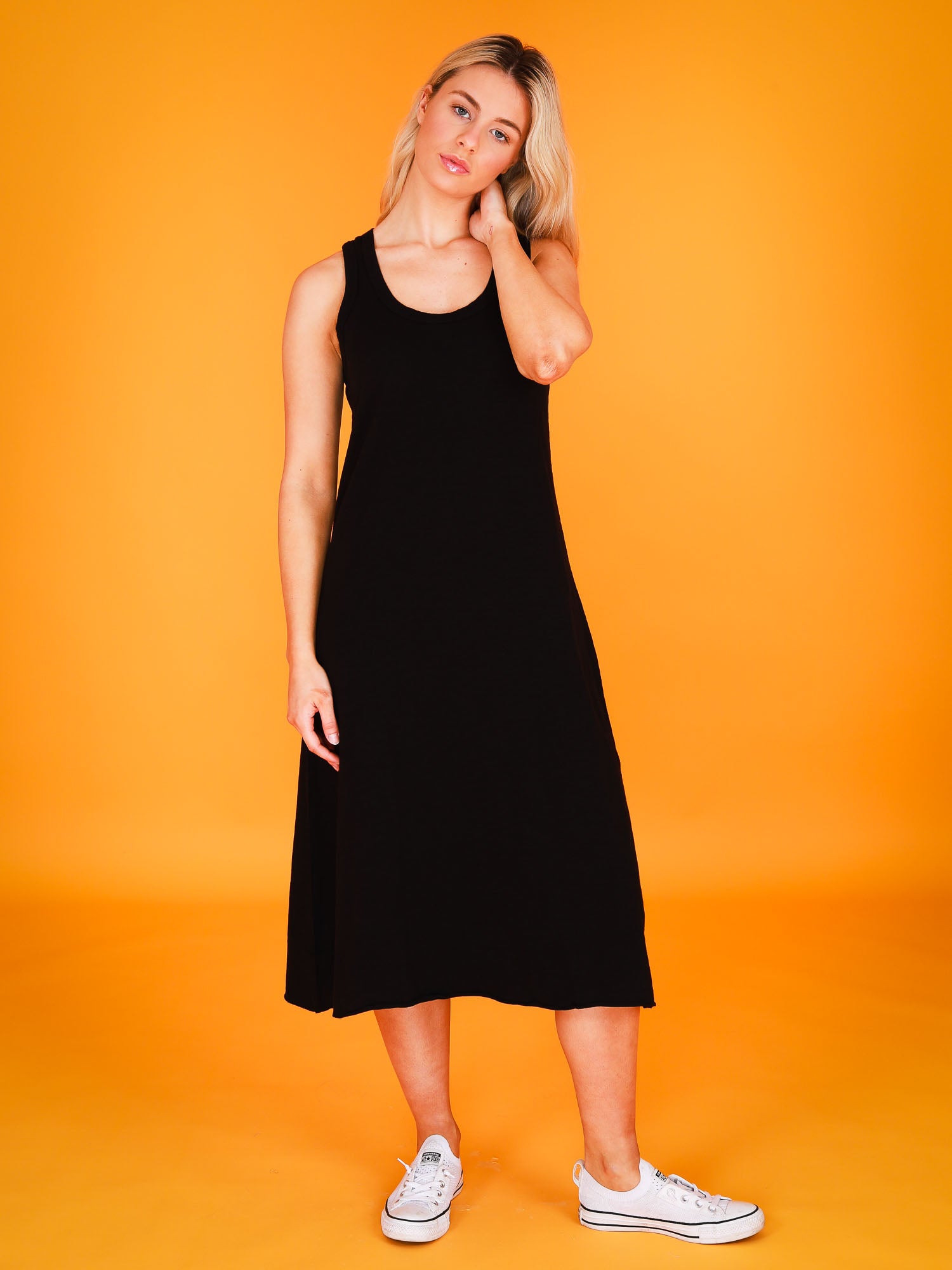 midi dresses for women #color_black