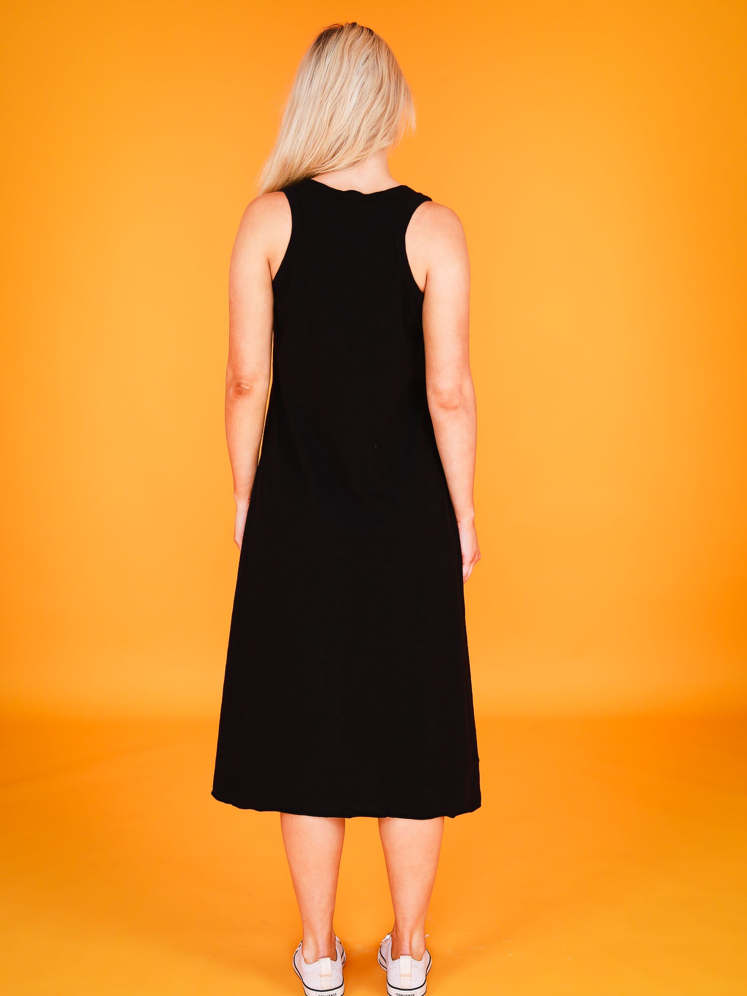 basic midi dress #color_black