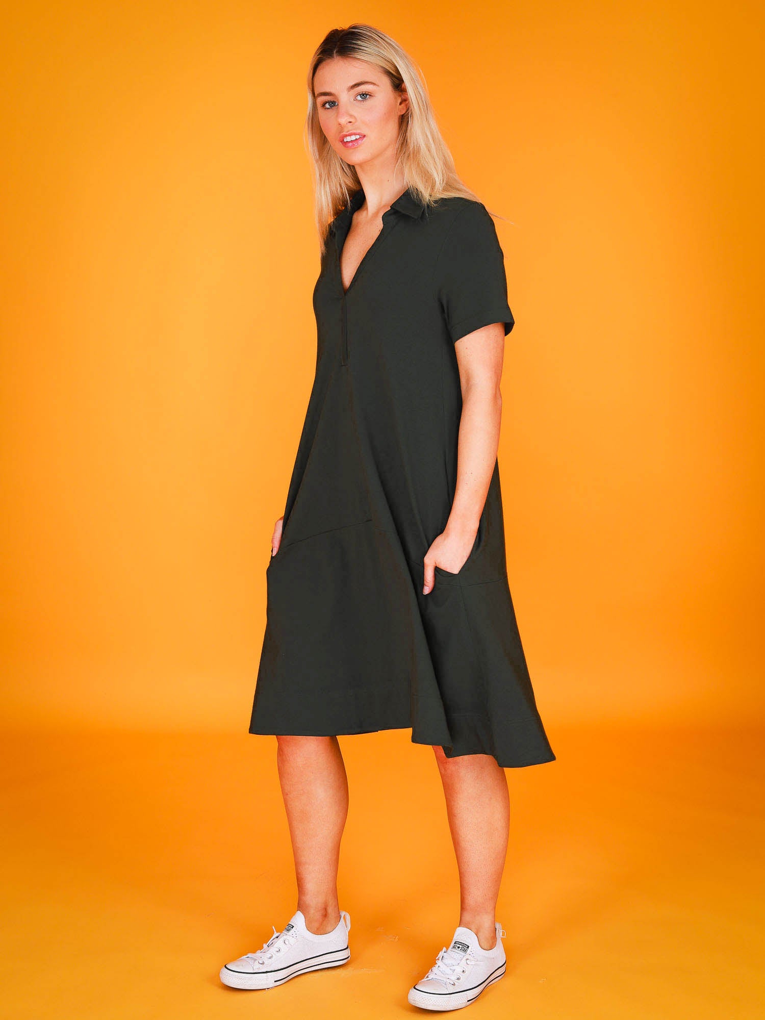 polo shirt dress #color_wood