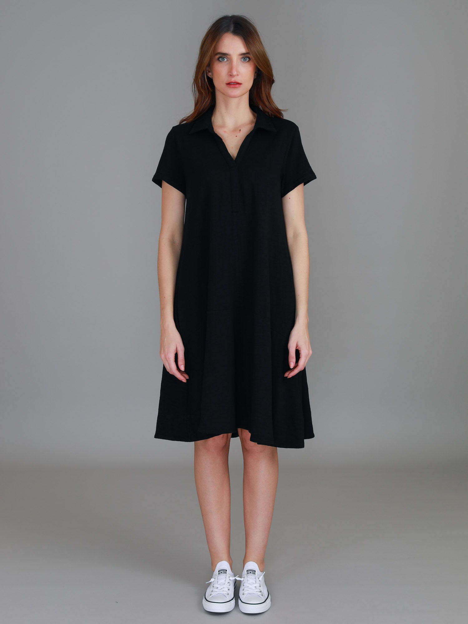 women's polo dress #color_black