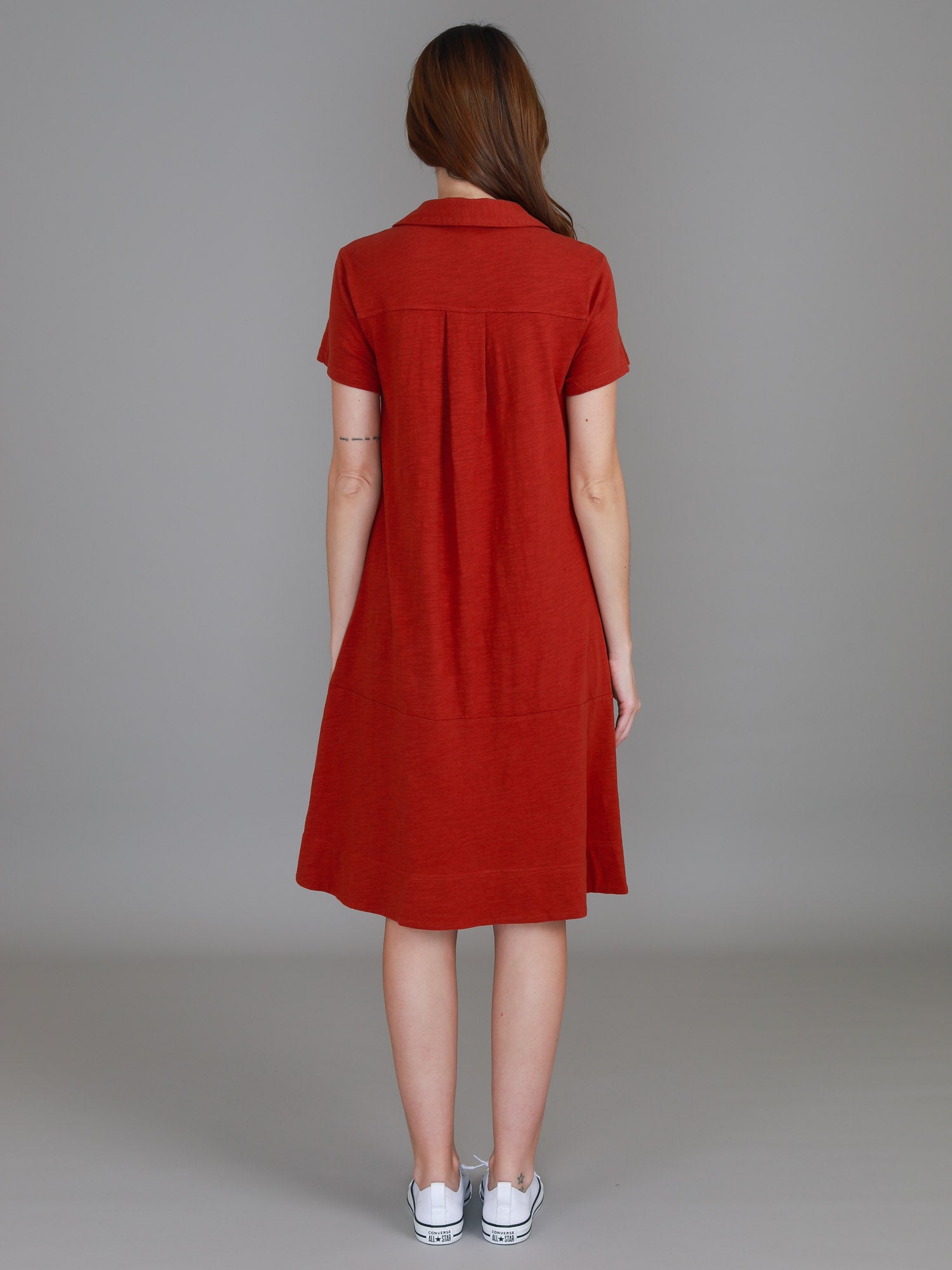 long red dress #color_red earth