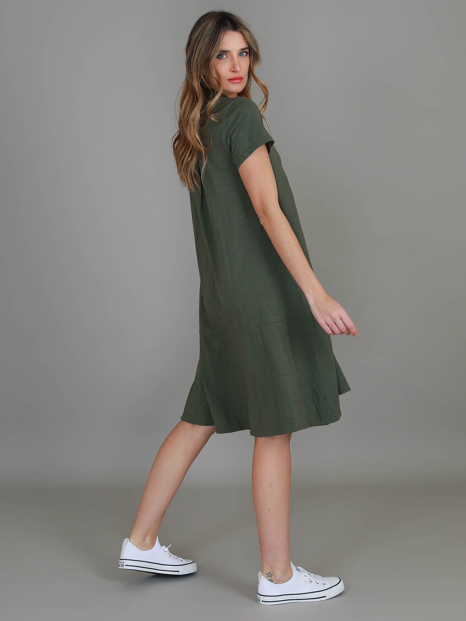 green dress #color_khaki
