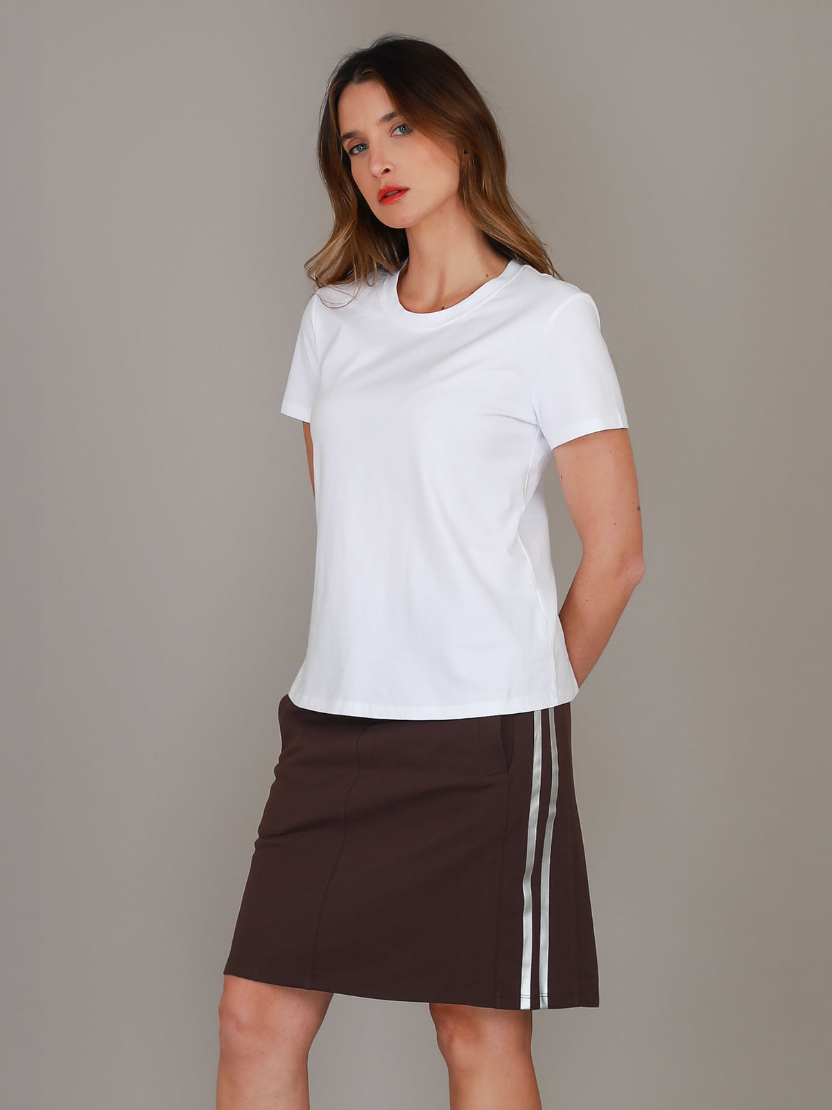 drawstring skirt #color_truffle