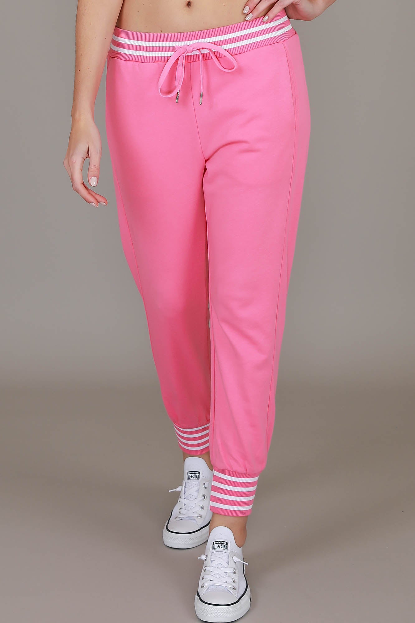 bright pink joggers #color_pop pink