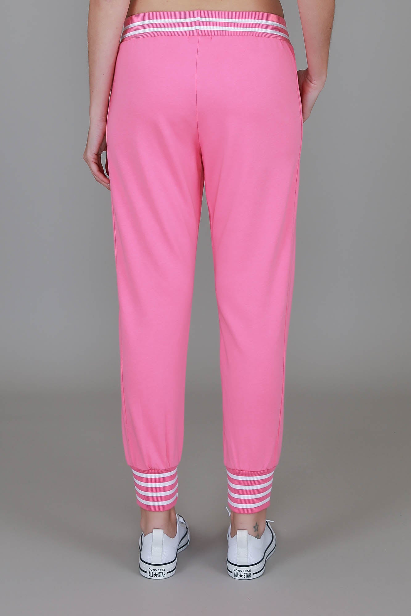 pink rib joggers #color_pop pink