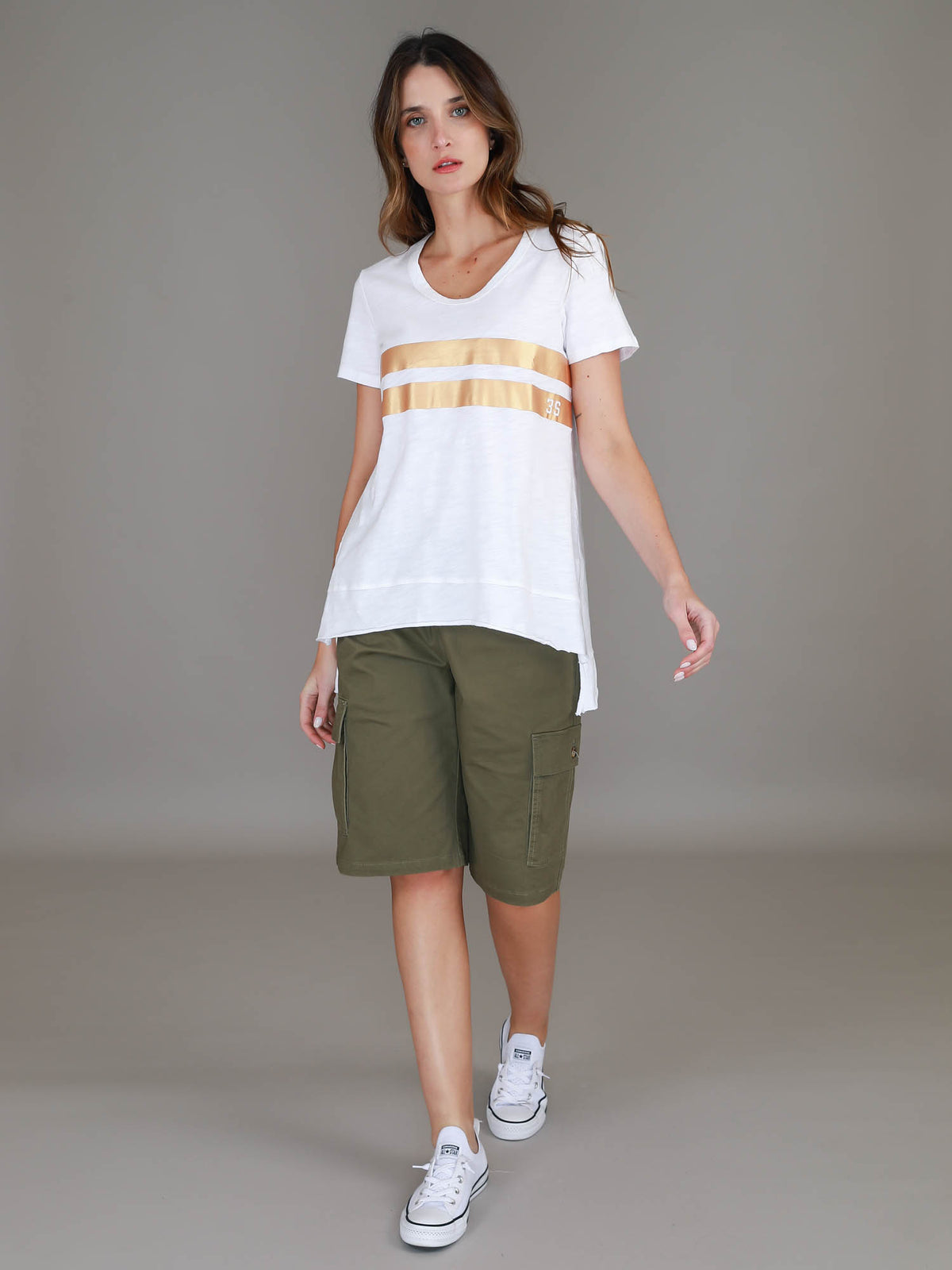 white striped t shirt #color_white
