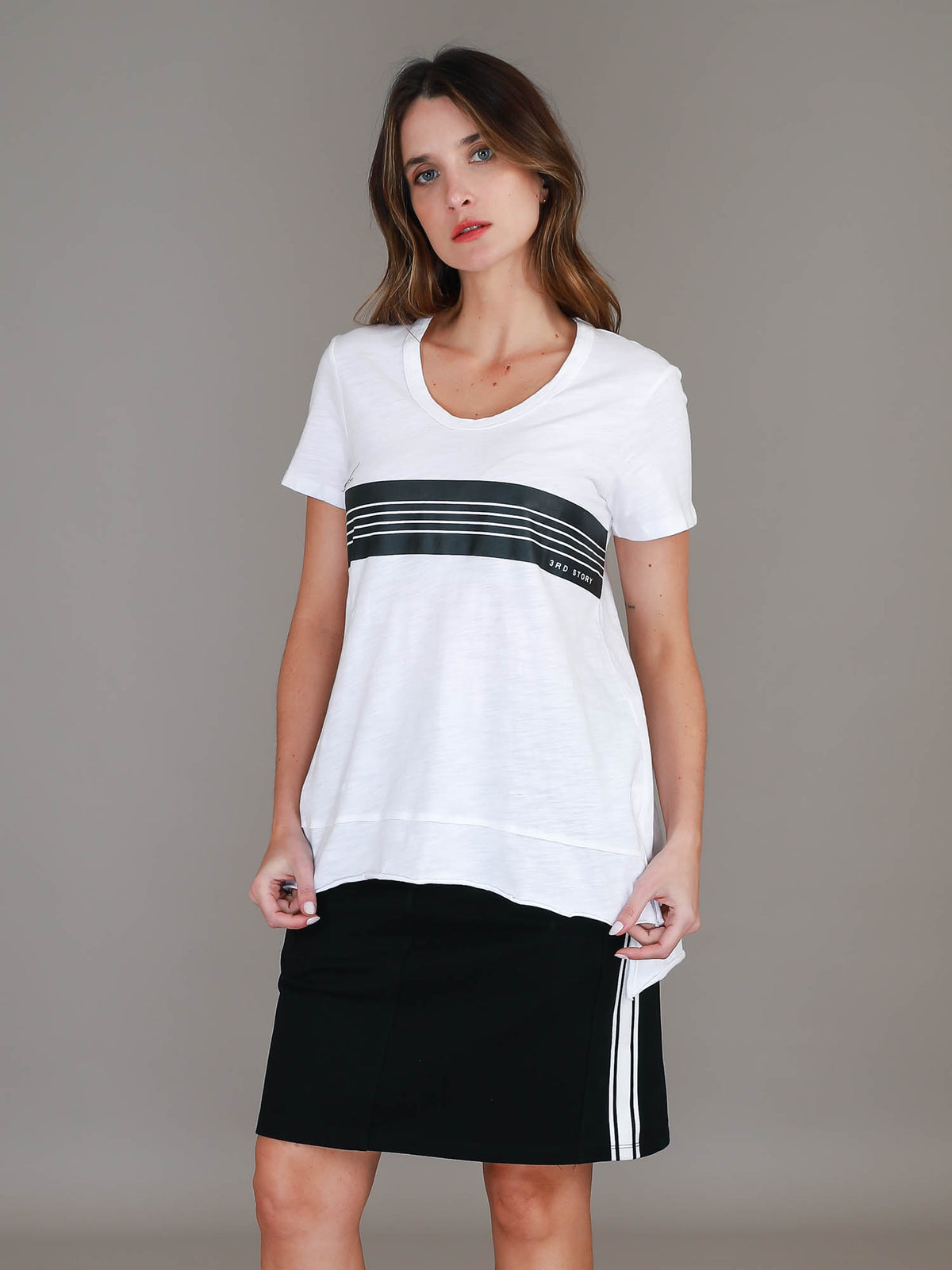 white hi lo t shirt #color_white