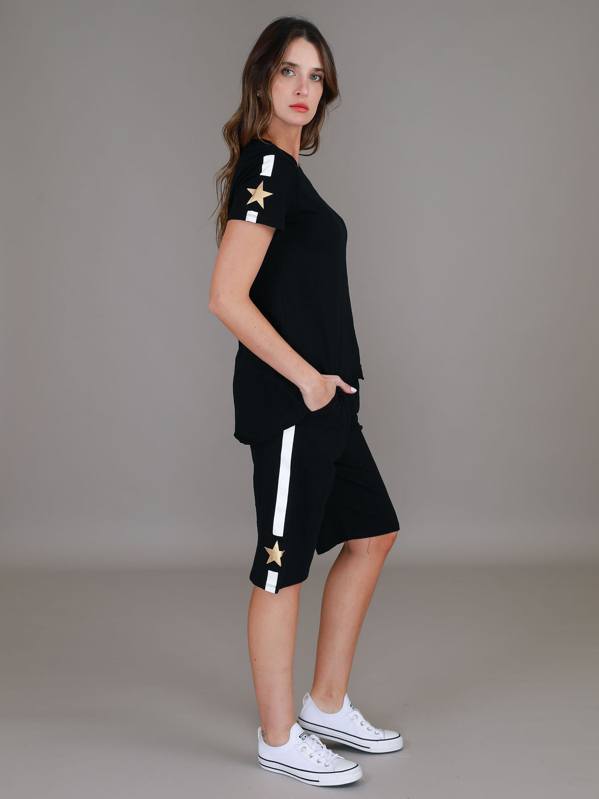black v neck top #color_black