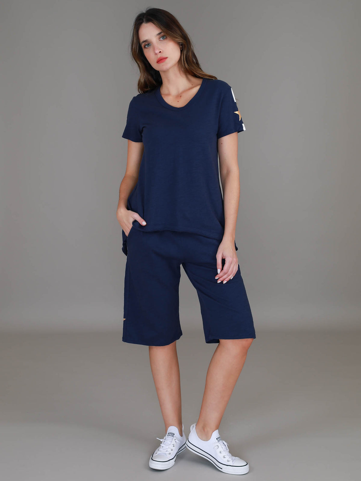 ink v neck t shirt #color_ink