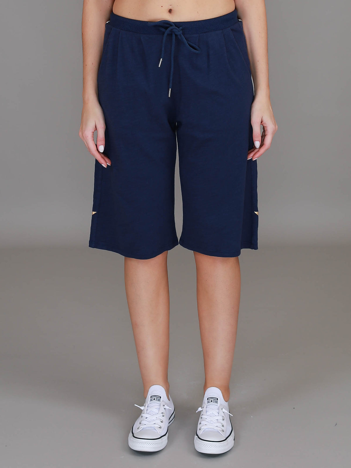 navy stripe shorts womens #color_ink