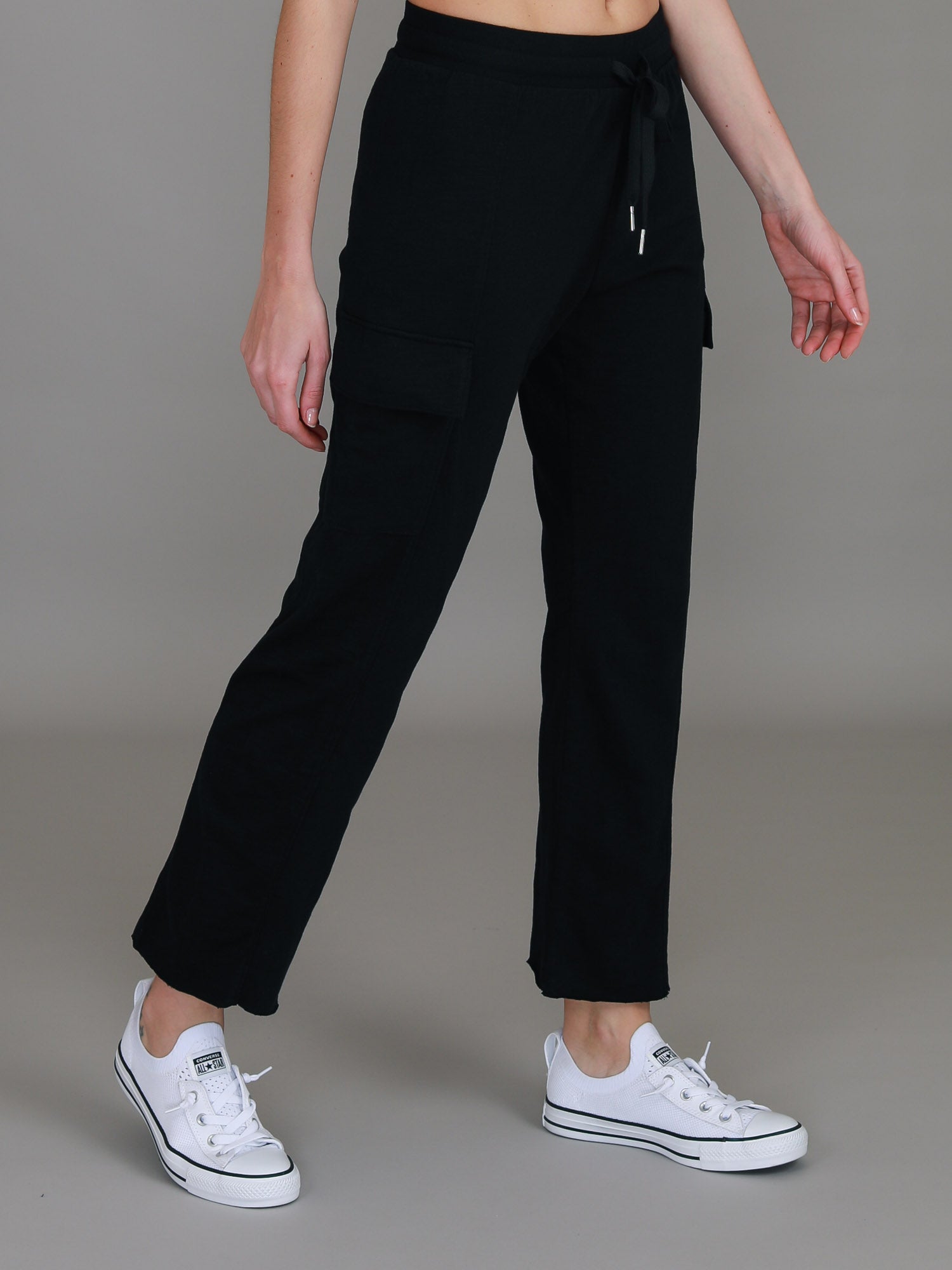 Roxby Cargo Joggers – Black Cotton Pants with Pockets
